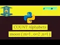 Count name or string Alphabets Python tutorials in hindi