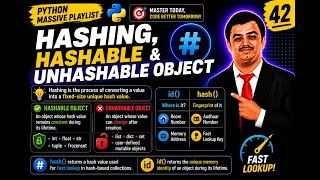 Python 42 Hashing Hashable Unhashable Objects in Python id vs hash Explained