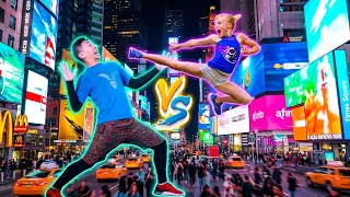 ESCONDE-ESCONDE EXTREMO em Nova York! Ninja Kidz em Times Square | Esportes para crianças