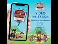 Personalized Paw Patrol Birt ay Invitation