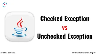 Difference between Checked Exception and Unchecked Exception Checked vs Unchecked