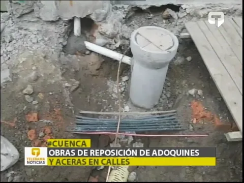 Obras de reposición de adoquines y aceras en calles