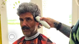 The in Between Haircut When Growing My Hair Out | Barbershop Tutorial