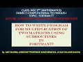 013 FORTRAN PROGRAM FOR SUBROUTINES