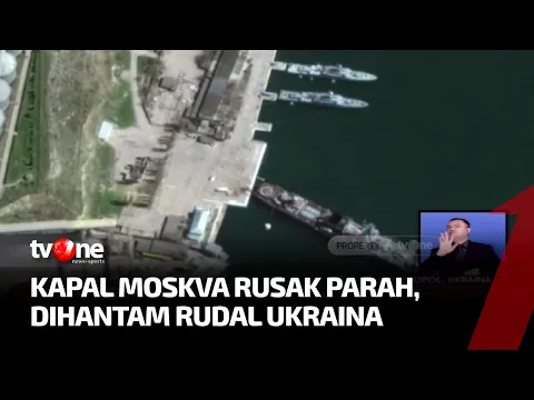 On Target! Rudal Ukraina Hantam Kapal Jelajah Moskva Milik Rusia