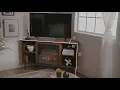 Clyde 48 Simple Corner Fireplace Console - Dark Walnut