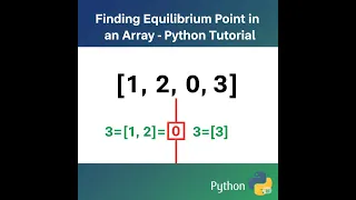 Equilibrium Point in Array GeeksforGeeks Python Solution with Explanation