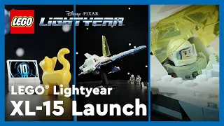 Buzz Lightyear XL-15 Spaceship Launch | LEGO® Disney and Pixar #Shorts