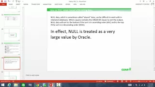 041 how are null values treated while sorting data
