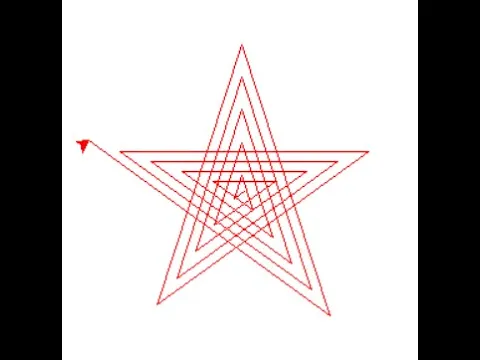 python turtle to create spiraling star