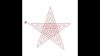 python turtle to create spiraling star
