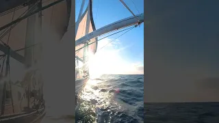 Sailing Downwind To Borneo Using Only Genoa and Staysail