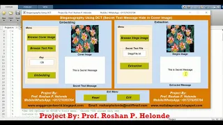 Matlab Source Code on Steganography using DCT Hide Text Message in Cover Image