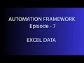 Read Test Data from Excel in Selenium Framework Data-Driven Testing Episode 7