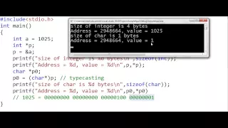 Pointer types pointer arithmetic void pointers