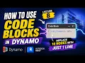 How to Use Code Blocks in Dynamo Replace 10 Nodes with Just 1 Line