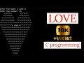 Printing Stars in Heart Shape by C program
