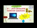 EY JAVA INTERVIEW QUESTIONS