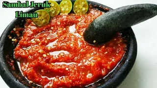 RESEP SAMBAL JERUK LIMAU ENAK BANGET LHO SAMPEK NAMBAH NASI || MASAKAN ENAK
