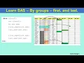 Learn SAS By group processing - first and last variables creation