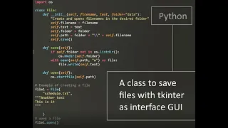 Tkinter tutorial advanced A class to save txt files with Tkinter