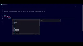 Write a program to print sum of first 10 Even numbers with using while loop
