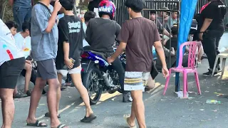 Suasana Setting Ninja frame std di Pacitan raceway