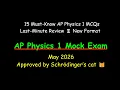 2026 AP Physics 1 New exam pattern MCQ complete walkthrough AP physics 1 mock exam new pattern