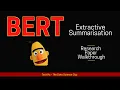 Leveraging BERT for Extractive Text Summarization on Lectures Research Paper Walkthrough