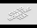 3d Isometric Text Effect Using CSS ONLY NO USE