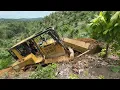 Bulldozer in Peril D6R XL Survives a Shocking Road Construction Disaster
