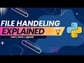 Python Tutorial File Handling Made EASY Read Write Append Hindi 2025