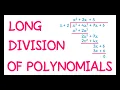 Long Division of Polynomials