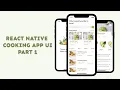 React Native Cooking App UI - Part 1