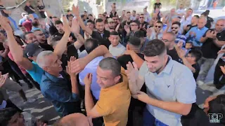 استقبال فخم للعريس ليث شراقة بقيادة الفنان اسامة القبج عنبتا 