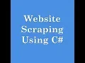 Web Scraping for beginners - Visual Studio C