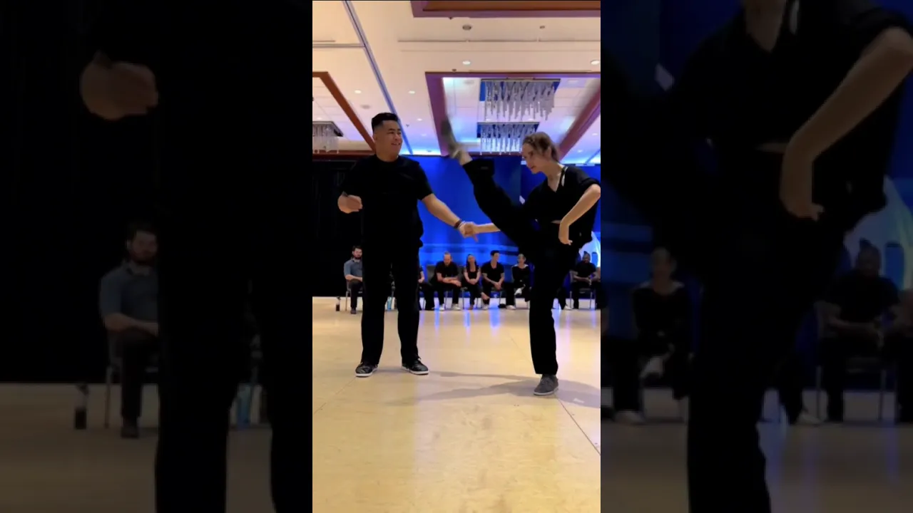 When in doubt, high kick it out 🤷‍♀️🤣 #improv #westcoastswing