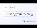 Testing your theme