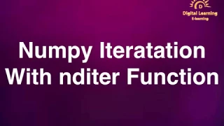 10 Numpy Iteration With nditer Function Online Training Download app from below link