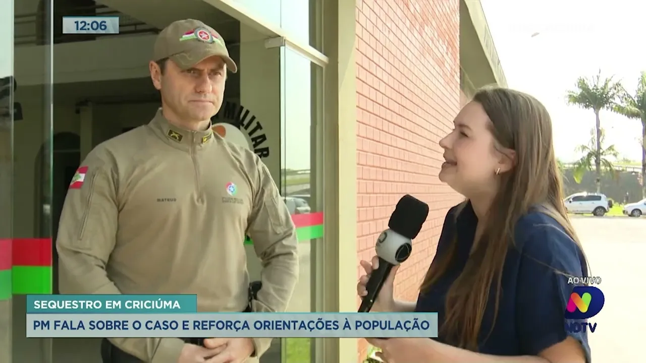 Sequestro em Criciúma: PM fala sobre o caso e reforça orientações à população