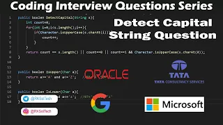 Detect Capital String questions Coding Interview Questions Series
