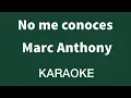 “No me conoces” (Marc Anthony karaoke)