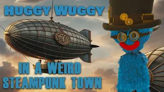Huggy Wuggy and I in a Steampunk City