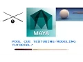 Maya 2017 Pool cue modeling and texturing tutorial