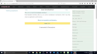 Why do we need Externalizable interface javapedia net
