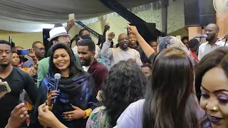 الفنانة تغريد العشرة الفنانة ايمان الشريف حنين مدني يشاركون في حفلة زفاف الفنان العازف بشير كي 