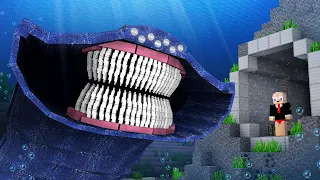 Sobrevivendo Aos MONSTROS DO OCEANO No Minecraft!