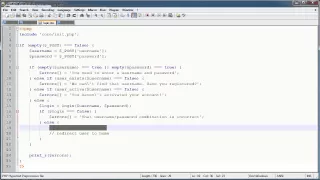 PHP Tutorials Register Login Part 5 User Login Part 3