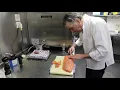 Download Lagu Gigantic salmon preparation at 1 Michelin star Restaurant Le Prieuré Saint-Géry by Chef Gardinal