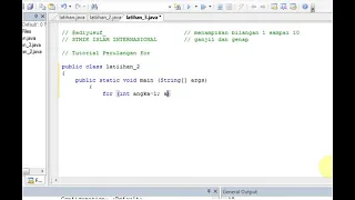 Tutorial Java Perulangan While Do while dan For
